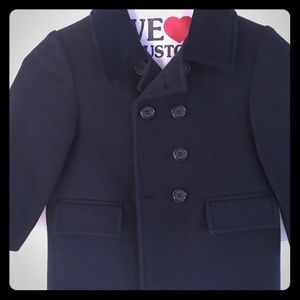 Boys IMP Originals navy wool coat 3t velvet color